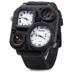 Men Big Dial Dual-Movement Sport Watch