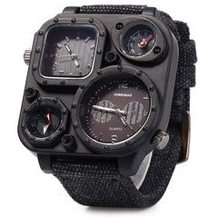 Men Big Dial Dual-Movement Sport Watch