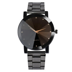 Crystal Stainless Steel Wrist Watch